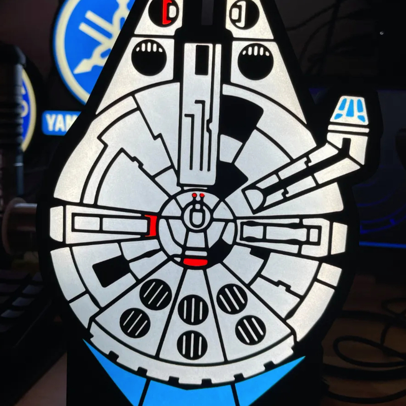 Star Wars Millennium Falcon Creative Light Sign Indoor Desktop Led Rechargeable Atmosphere Light Box Star Wars Millennium Falcon Creative Light Sign Indoor Desktop Led Rechargeable Atmosphere Light Box