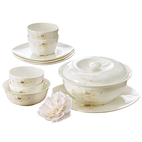 Посуда, керамический квадратный комплект для домашнего использования, китайский стиль