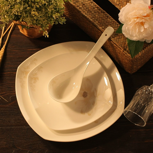 Посуда, керамический квадратный комплект для домашнего использования, китайский стиль