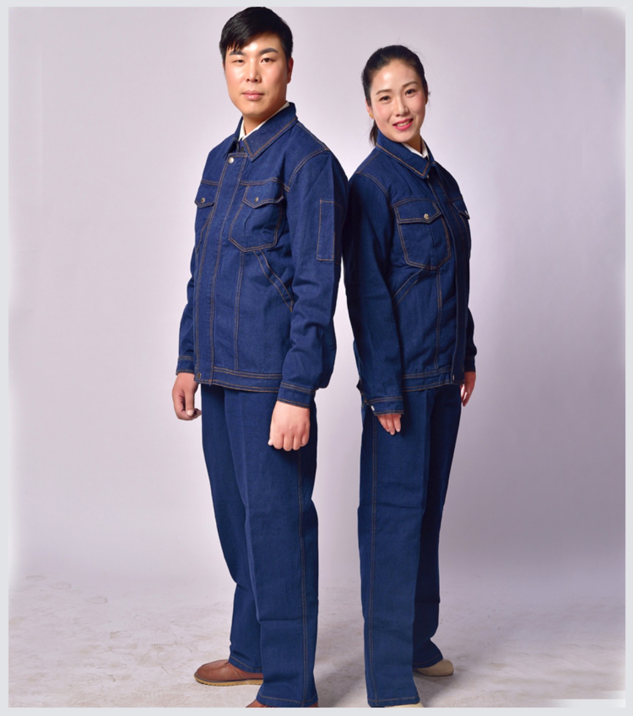 Quần áo bảo hiểm lao động denim phù hợp với nam mặc dày bảo hiểm lao động quần áo kỹ thuật điện thợ hàn hàn dụng cụ set đồ nam đẹp