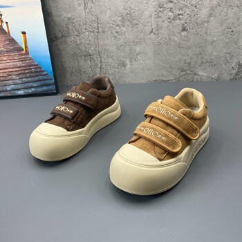 Thick-soled white shoes for women 2025 popular autumn velcro women's shoes biscuit shoes increased student casual bread shoes