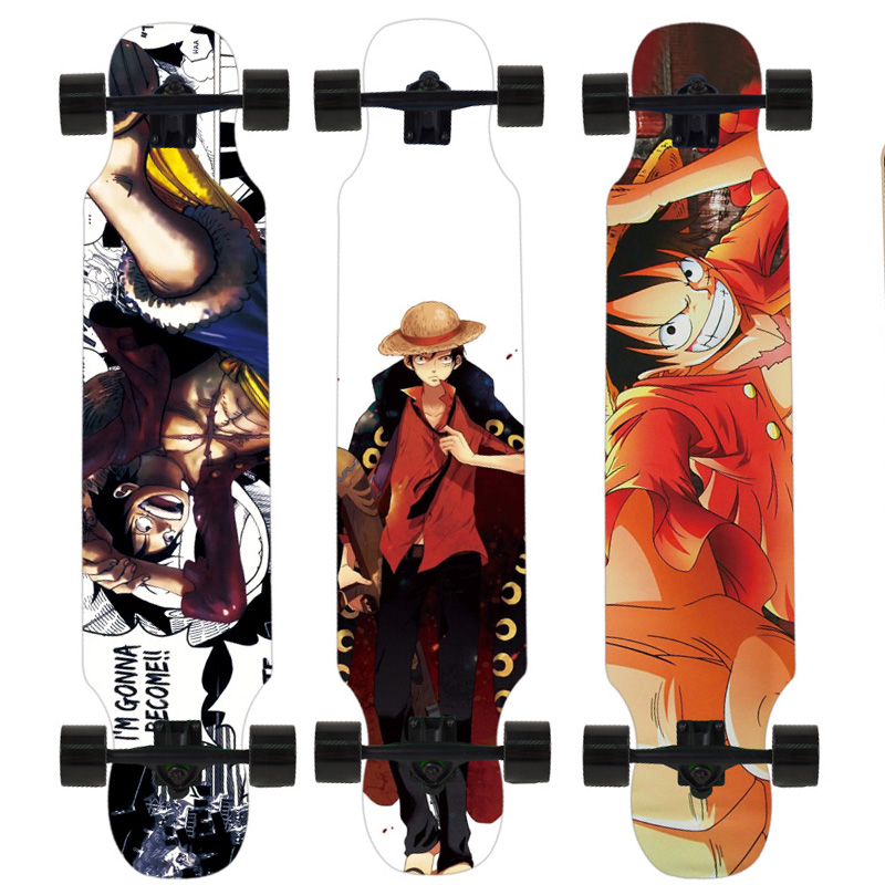 Sea Thief King Fire Movie New Hands Early School Long Board Four Wheels Skateboard Lengthened All-round Boy Cool Boy Student Scooter