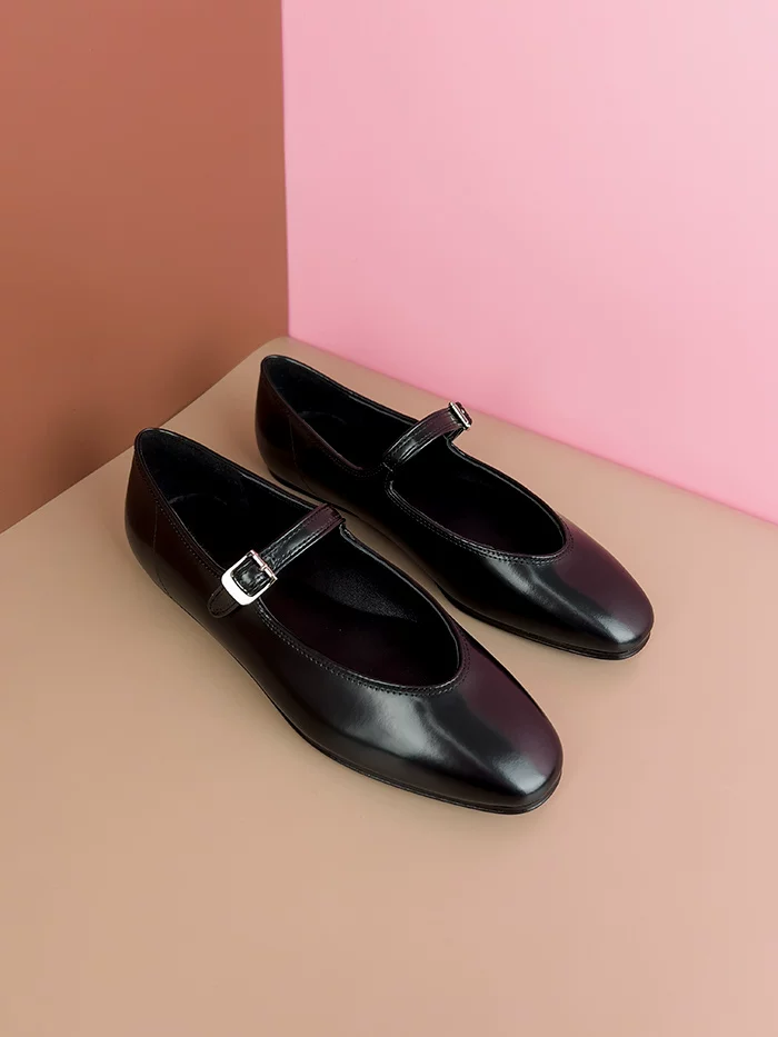 Д Differential market goods!Company order French retro Mary Zhen shoes leather flat bottom single shoes mary jane
