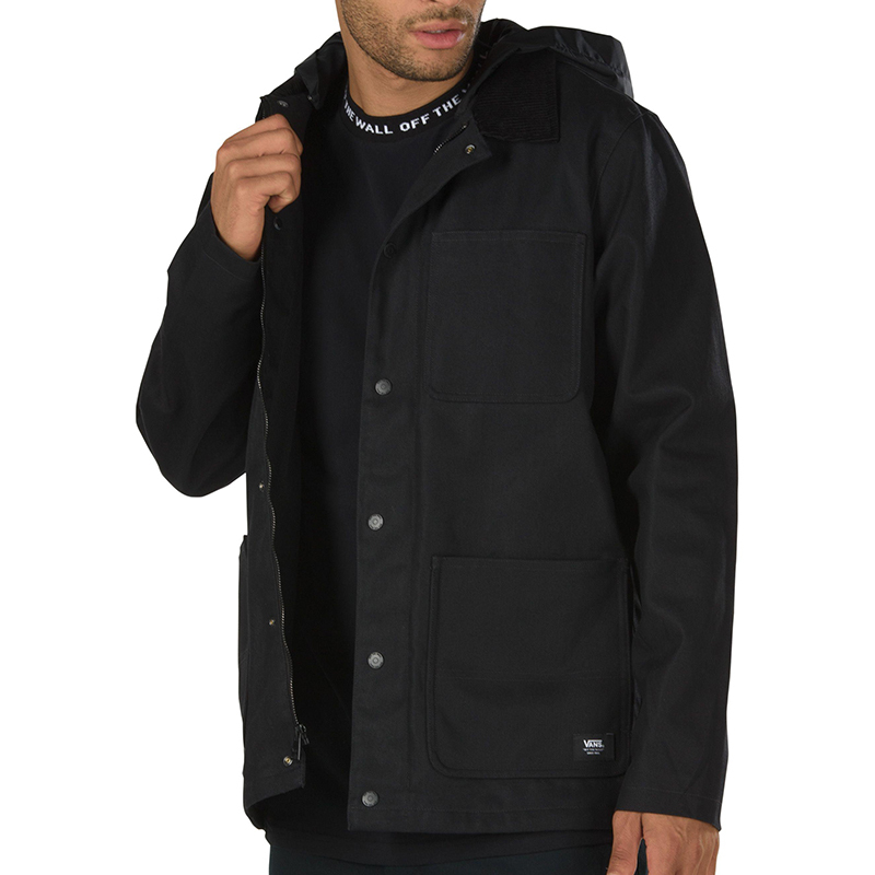 Vans Men's Jacket Skateboard Jacket Casual Zipper Jacket Fine Plaid Workwear Jacket 1985 Skateboard