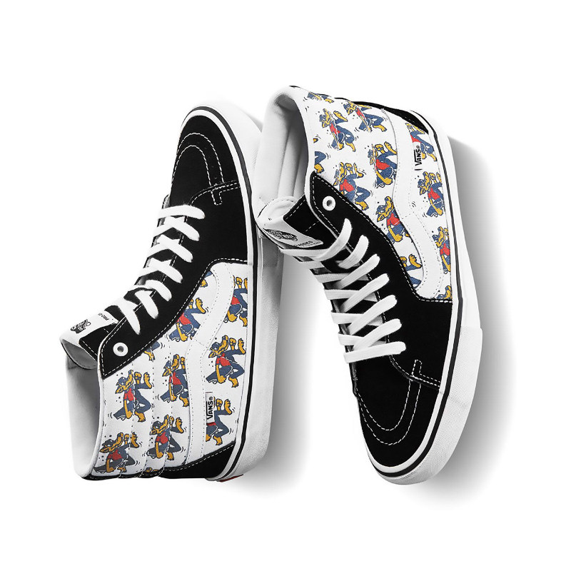 Vans high-barrel sk8-hi pro skateboard shoes shock absorption wear-resistant student sports personality casual shoes 1985 skateboard