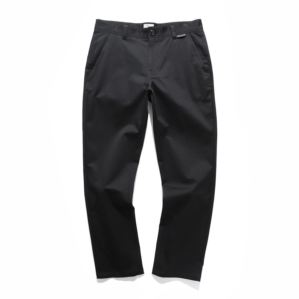 SKALUTE skateboard work fit pants straight tube pants street cotton elastic yarn card washed long pants P009 1985 skateboard