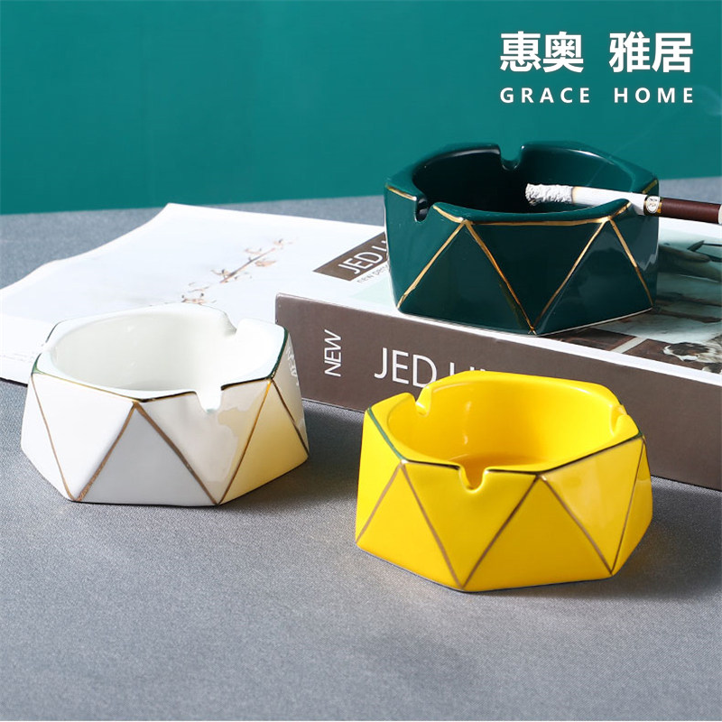 White porcelain marriage ashtray creative ashtray living room simple modern Nordic atmosphere home fashion light luxury ashtray ins