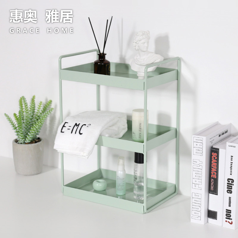 Washstand storage rack net red ins bathroom toilet towel Nordic light luxury desktop storage toilet rack