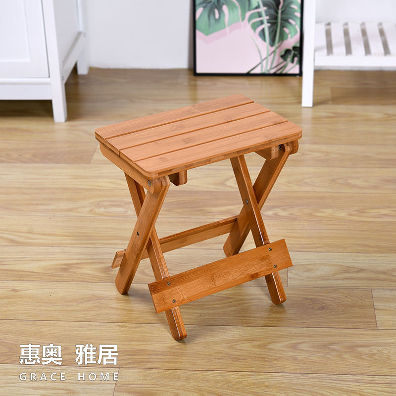 Luban stool Nanzhu small stool home adult strong small bench wild foot Maza folding fishing fishing portable low stool
