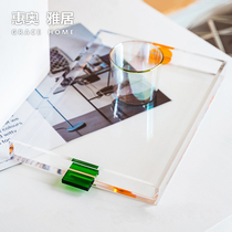 Acrylic Fruit Disk Living Room Red in Accessories Pallet Pallet Cup Cup Tea Set Snacks Disk