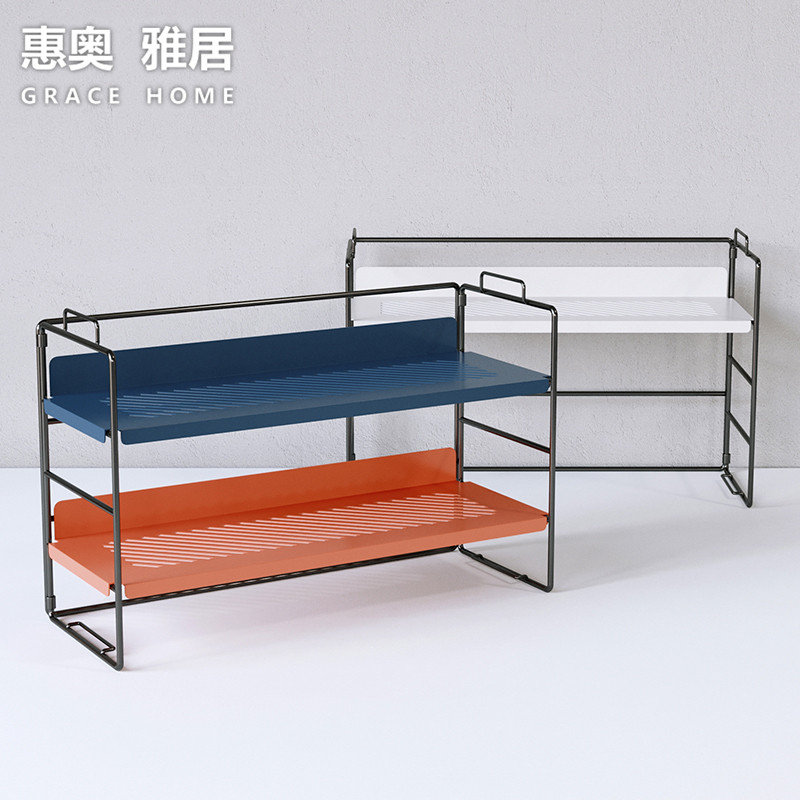 Table bookshelf two-story shelf kitchen bathroom dishwasher machine against the wall narrow shelf washstand storage rack net red