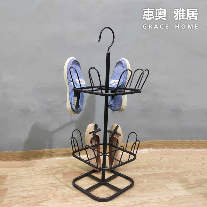 Shoe drying rack outdoor balcony drying shoe artifact hanger type multi-functional shoe drying rack floor type drying shoe hook indoor