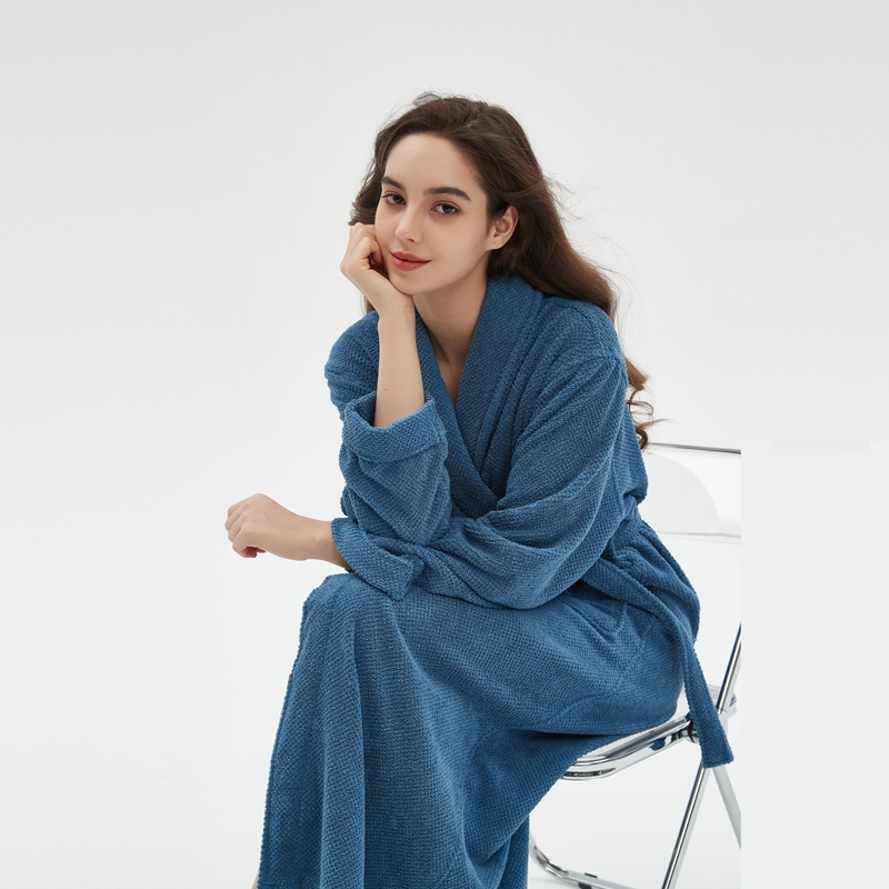 Pure Cotton Bathrobe, Absorbent, Quick-Drying, Towel Material, Bathrobe, Extra Long, for Men and Women, Couples, Hotel Jacquard Waffle Robe