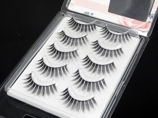 Tiểu quỷ Barbie trang điểm mắt giả lông mi dày tự nhiên đuôi nhọn cứng cuống mí mắt lớn trang điểm mắt keo gắn mi giả