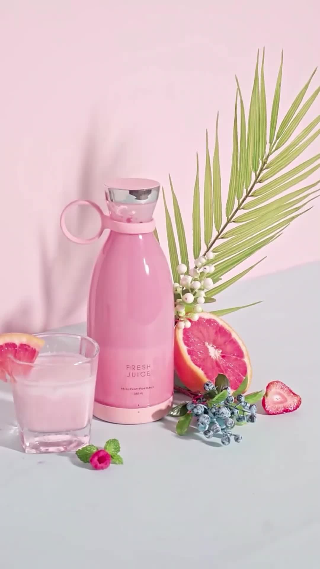 Tiktok Rechargeable Usb Mixer 4/6 Blades Electric Fruit Juicer Mini