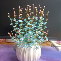 Глубокие голубые лепестки + розовые бусы без бутылок делают свои собственные