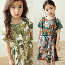 66 Do not return Bud Bud baby Korean sweeven retro big flower light dress