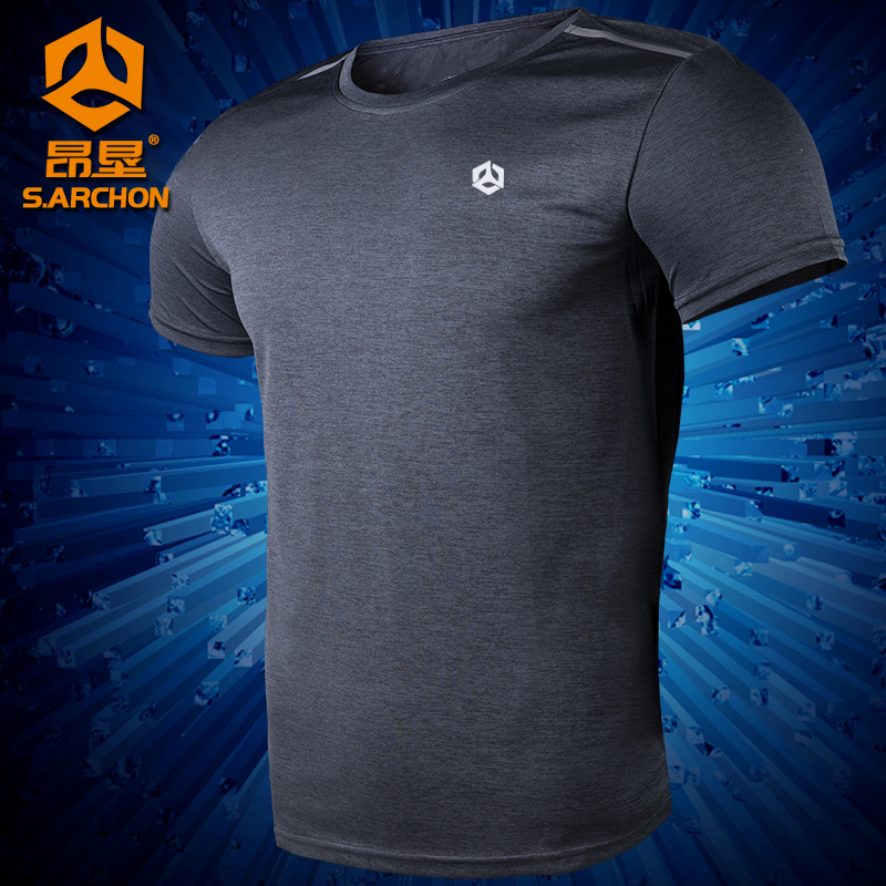 Instructor Tactical Summer Speed Dry T-shirt Male Outdoor Sports Round Collar Short Sleeve Special Soldier Military Fan Half Sleeve Speed Dry Clothing
