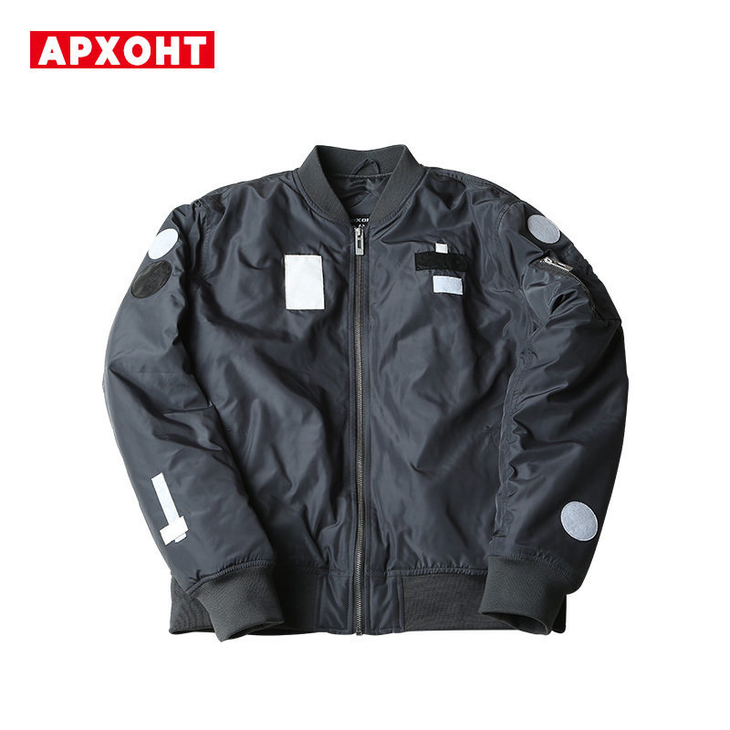 Spring ma1 flight jacket thickened warm short slim fit men's cotton coat couple tide brand baseball uniform jacket men