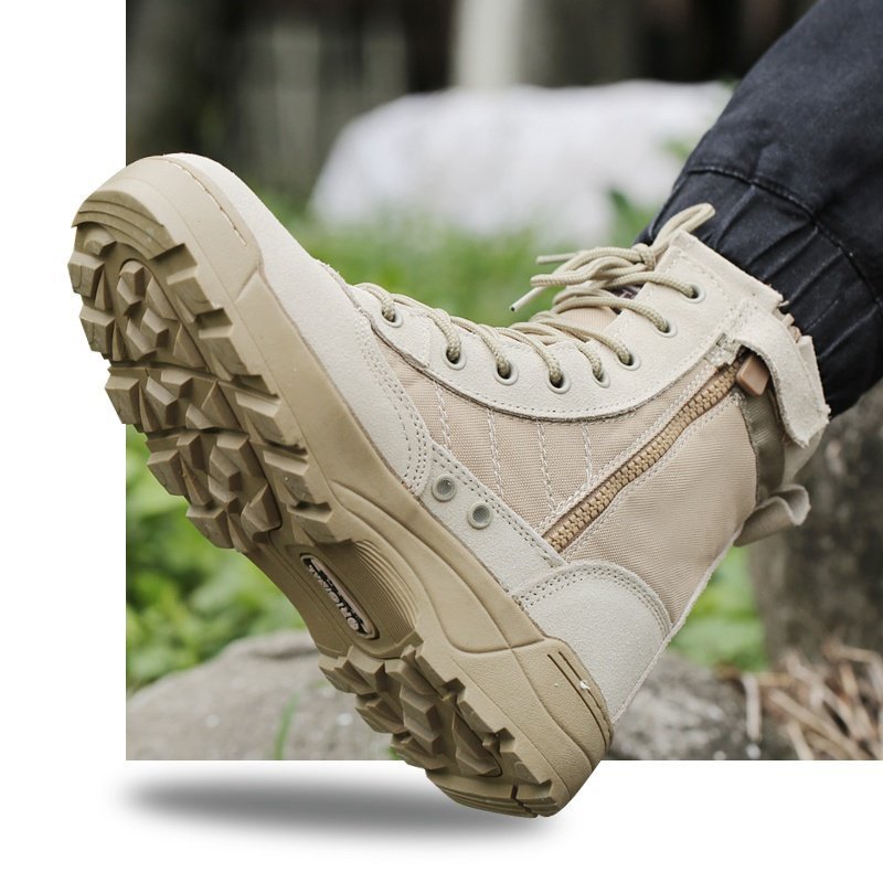 Ultra-light military fan boots men's spring and autumn special forces security high-barrel leather land tactical boots military fan labor protection shoes