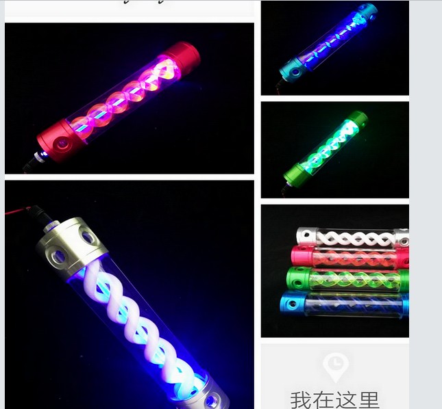 260MM red blue green gun white T virus water tank metal cylindrical t virus send LED light