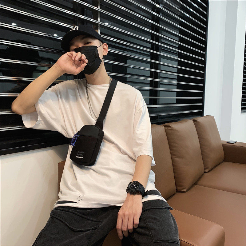 Japan-ROK Bag Men's Ins Brief Chest Bag Transport and Trampoline Bag for men and women Mini packet Purse Strings cablephone Obliquely Cross-Pack