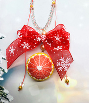 Cute Christmas Gift hanging accessories Bow Ball Snowflake Bow Tie Beaded Beads Decoration Backpack Pendant Diy Handmade