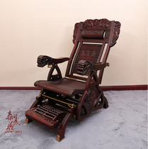 Red Wood Rocking Chair Elderly Balcony Home Loungchair Afternoon Nap Chair Leisure Chair Old lazy man Lying Chair South American Acid Branch Rocking Chair