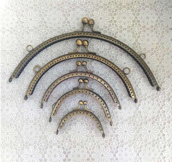 DIY Oral Gold Material Kits Accessories 6 5-20 5CM Ancient Bronze Color Semicircle Orchid Embossing Lip gold constant holes