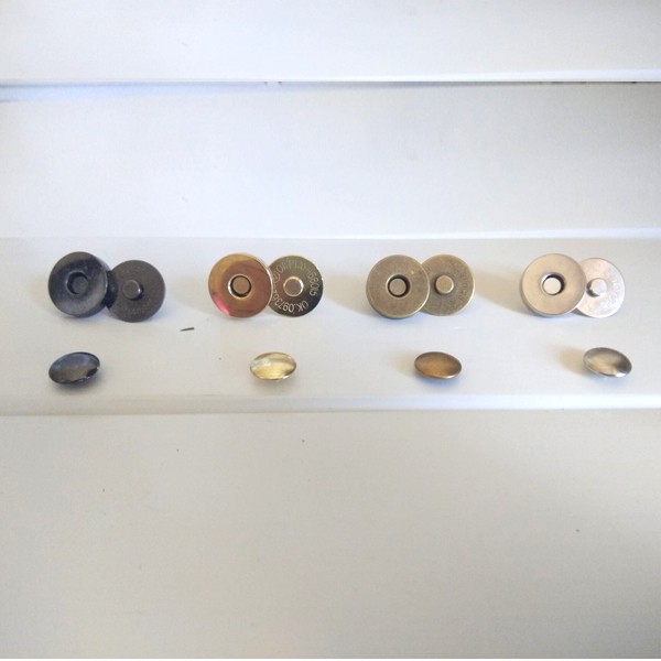 14MM 14MM 18MM light golden silver color ancient bronze color gun color luggage single-sided with cap magnetic buckle magnet