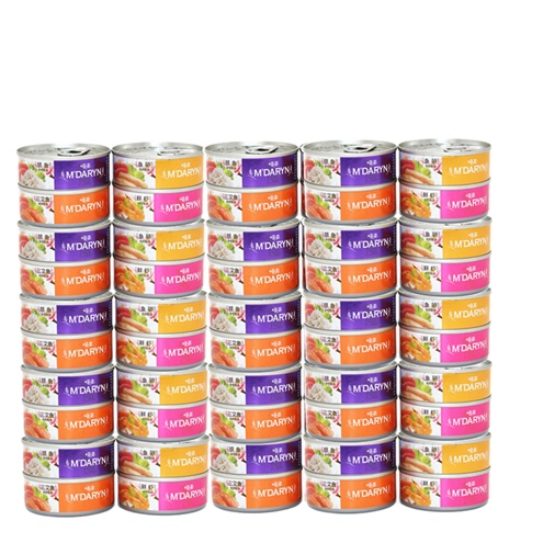 Madelene Meowle White Imported Cat Canned Food Snacks 7 Flavors Mixed Box 24 Cans Meat Pouches Wet Food Free Shipping