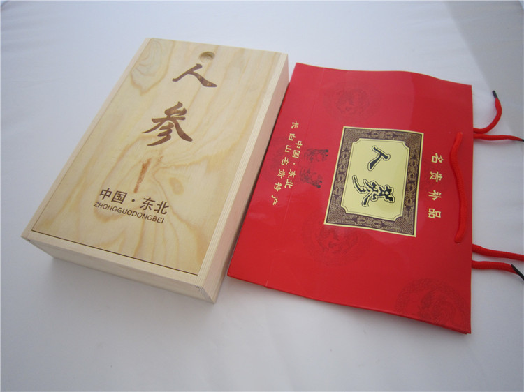Northeast ginseng general box raw sun-dried white ginseng empty box ginseng gift box gift box