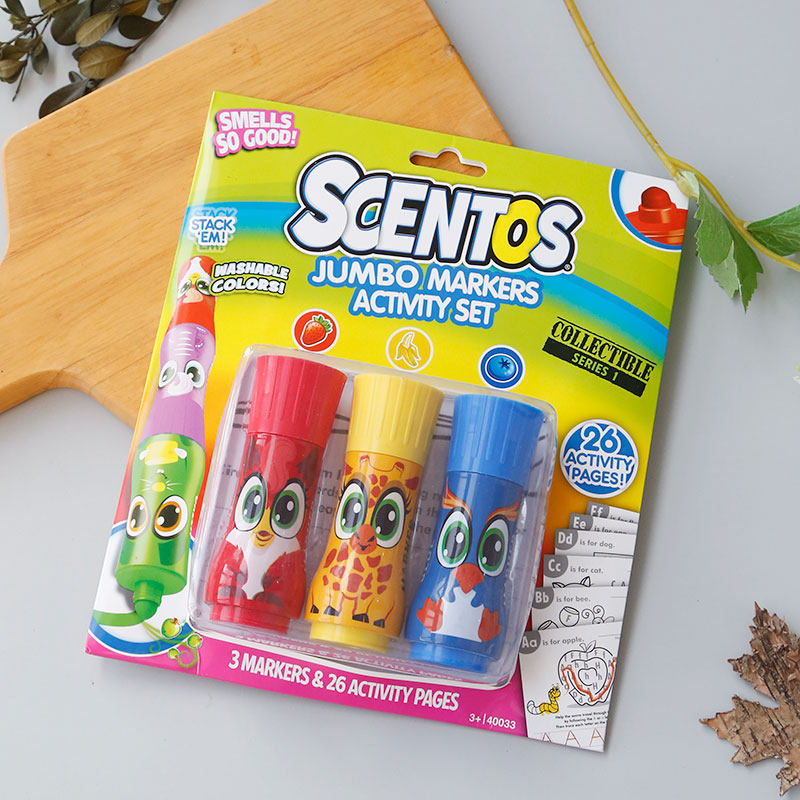 Clearance at a loss scentos children's watercolor pen baby early education non-toxic washable with early education alphabet learning paper