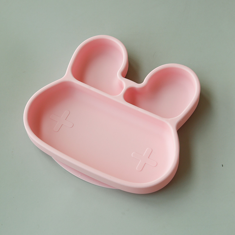 (Clear Cabin Seconds Kill) We mright Be Tiny Silicone Dinner Plate Baby Boy Cuppa Bowl-Taobao