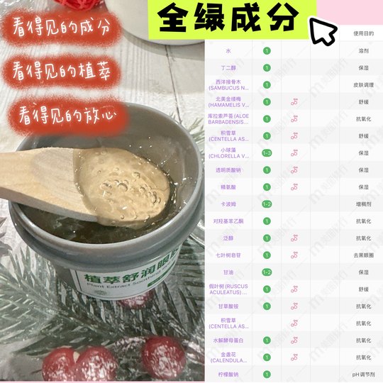 Tingnaier Plant Extract Soothing Eye Gel Witch Hazel Aloe Vera Centella Asiatica Elderberry Calendula Chlorella Eye Mask Freeze Mask