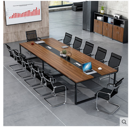 Kunming office furniture small conference table long table simple modern rectangular office training negotiation table and chair