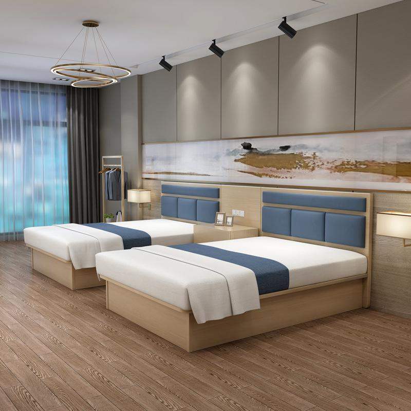 Kunming Hotel Furniture Standard Furniture Furniture Standard Chain Customized HomeAccommodation QuickGuesthouse Rental Room Twin Bed