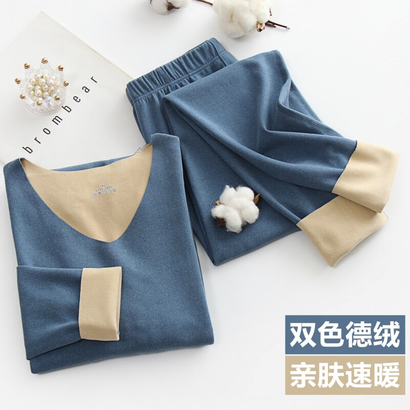 (Double-color German velvet) men and women seamless heating underwear brushed thickened quick warm autumn clothes sanitary pants high elastic - Taobao
