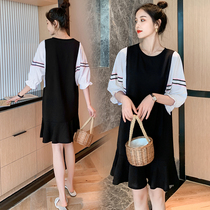 Pregnant Women summer clothes 2020 new summer out fashion tide mother breastfeeding clothes Net red hipster dress foreign atmosphere