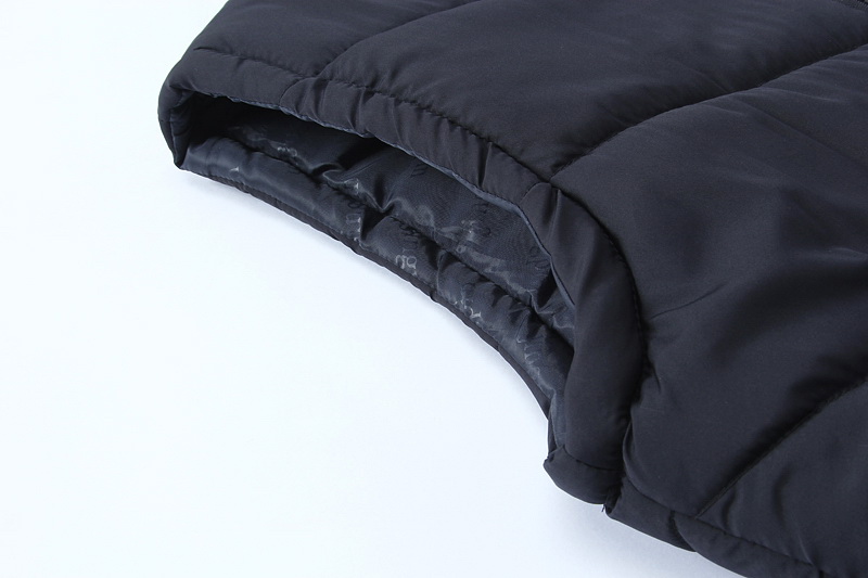 Áo khoác dày 200 kg ấm áp đầu bếp XL xuống áo vest cotton nam đứng cổ áo lụa áo ấm nam mùa đông
