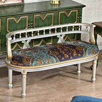 Серебро+синяя подушка с двойным креслом рисунок золото