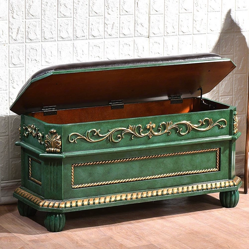 Американская сельская обувная табуретка Домохозяйственное хранение с твердым древесиной стул для хранения