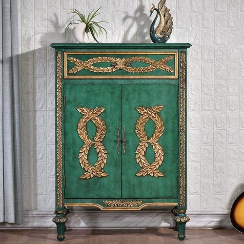 Американская сельская сельская туфли с твердым деревом ретро -старые два старых пищевых шкаф