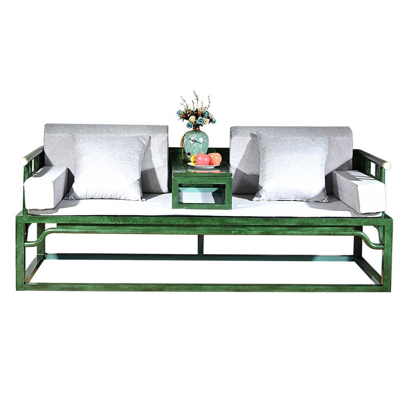 B & B hotel all solid wood mortise and tenon birch sofa light luxury arhat bed living room winter and summer sofa can be customized