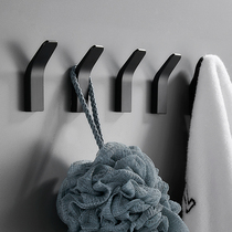 Punch-free adhesive hook Wall wardrobe black simple thick hanging hook porch coat hook paste no Mark single hook