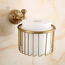 Antique paper towel rack Full copper carved paper towel basket Toilet paper toilet toilet Bathroom toilet paper roll carton toilet paper box