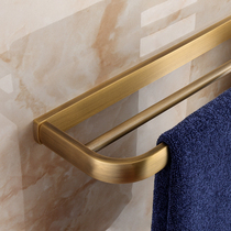 Queens family antique bronze European all-copper towel rack retro double pole Ark bathroom hardware pendant GY1708