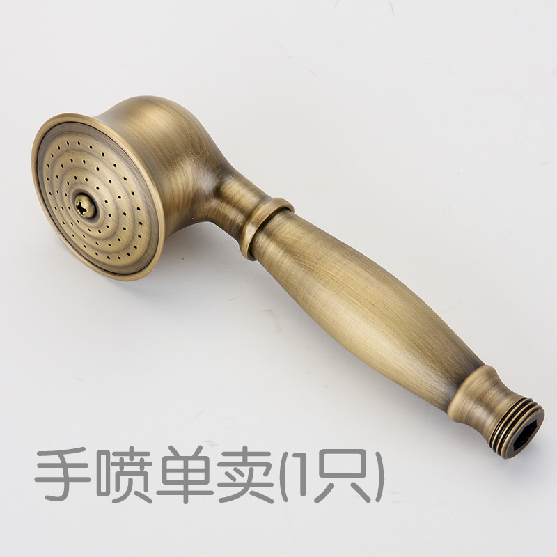 Antique shower shower head Hand spray full copper shower head silicone