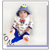 Net red baby clothes jumpsuit newborn 6-12 months male and female baby spring clothing cotton pajamas suit climbing suit