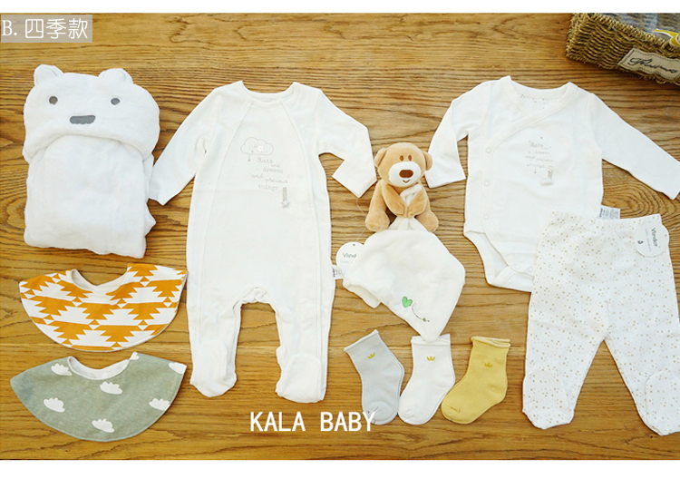 Mùa hè bé cotton set sơ sinh hộp quà tặng sơ sinh trăng tròn bé bé nguồn cung cấp giỏ hộp quà tặng